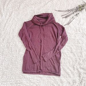 Artisan NY Maroon purple long turtle neck knitted warm sweater